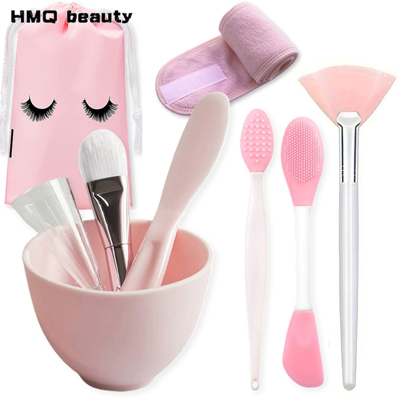 Silicone Spatula Set - 9個/セット シリコンフェイスマスクミキシングボウルセット フェイシャルアプリケータースパチュラ マスクボウルスプーン ポータブルフェイスマスクミキシングブラシ ビューティーツール