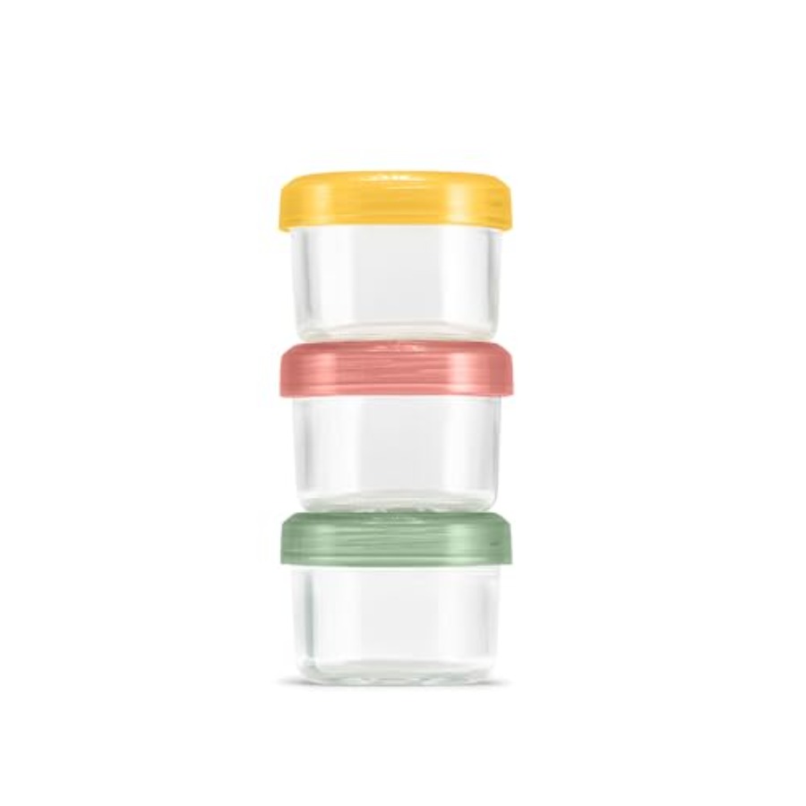 Food Storage Containers - カラーロックガラス製ミールプレップセット、漏れ防止ガラス製食品保存容器、気密BPAフリープラスチック蓋付き、食器洗い機、電子レンジ対応