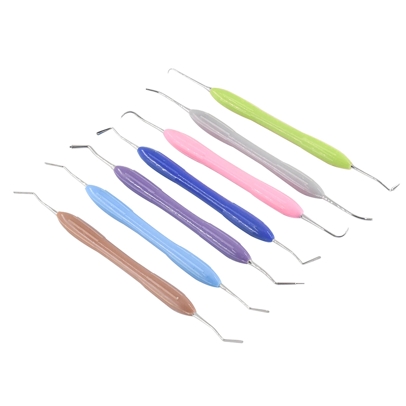 Silicone Spatula Set - 7個/セット 歯科用レジンフィラーセット プラスチック製ドレッサー シリコンハンドル付き エステティック修復キット レジンナイフ