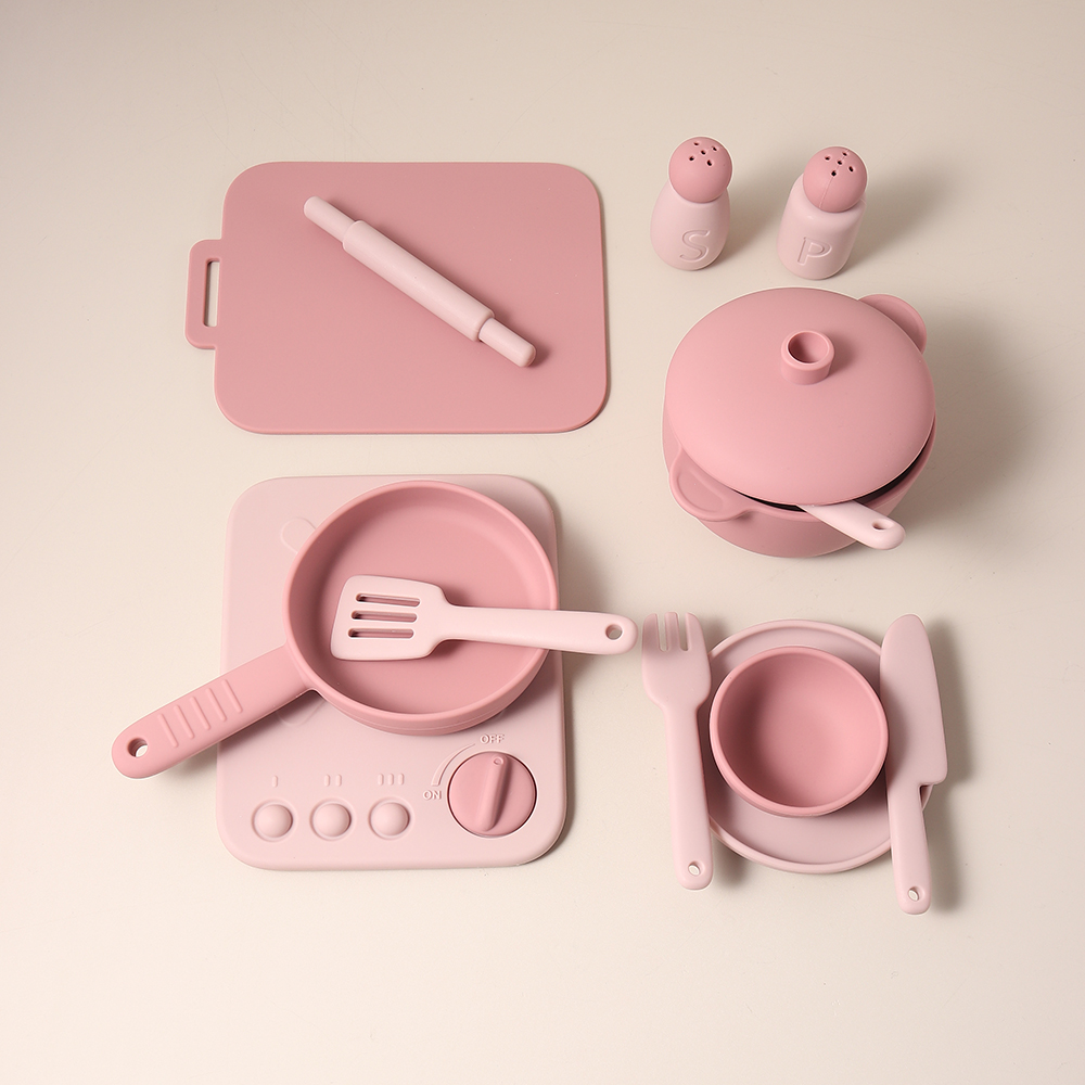 Kitchen Gadgets Kids - 13点セット シリコン製おままごとセット おもちゃ ごっこ遊び キッチンツール プレイゲーム