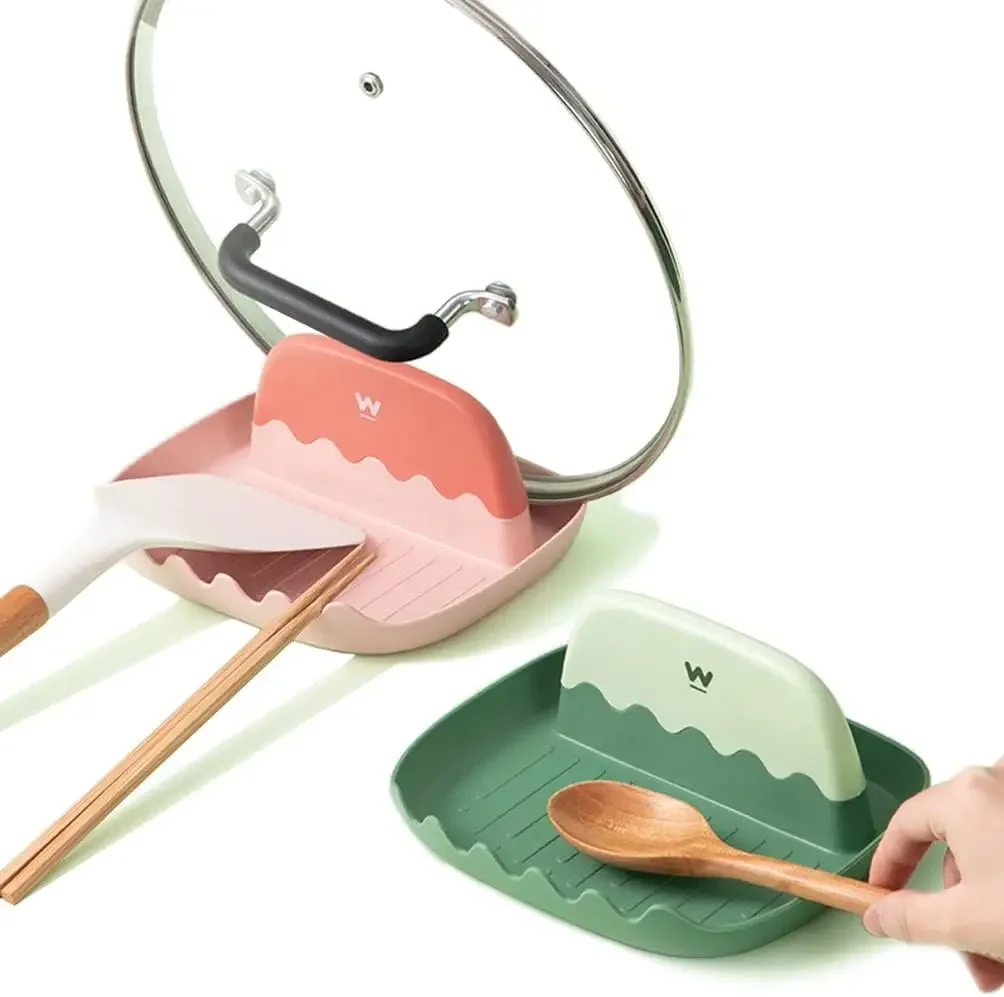 Kitchen Gadgets For Cooking - キッチンカウンター用の蓋とスプーンホルダー2個、コンロ用の調理用スプーン/スパチュラ/スプーンホルダー、カウンター用の蓋付き家電ホルダー、キッチンガジェットホルダー、クリスマス用の調理器具ホルダー。