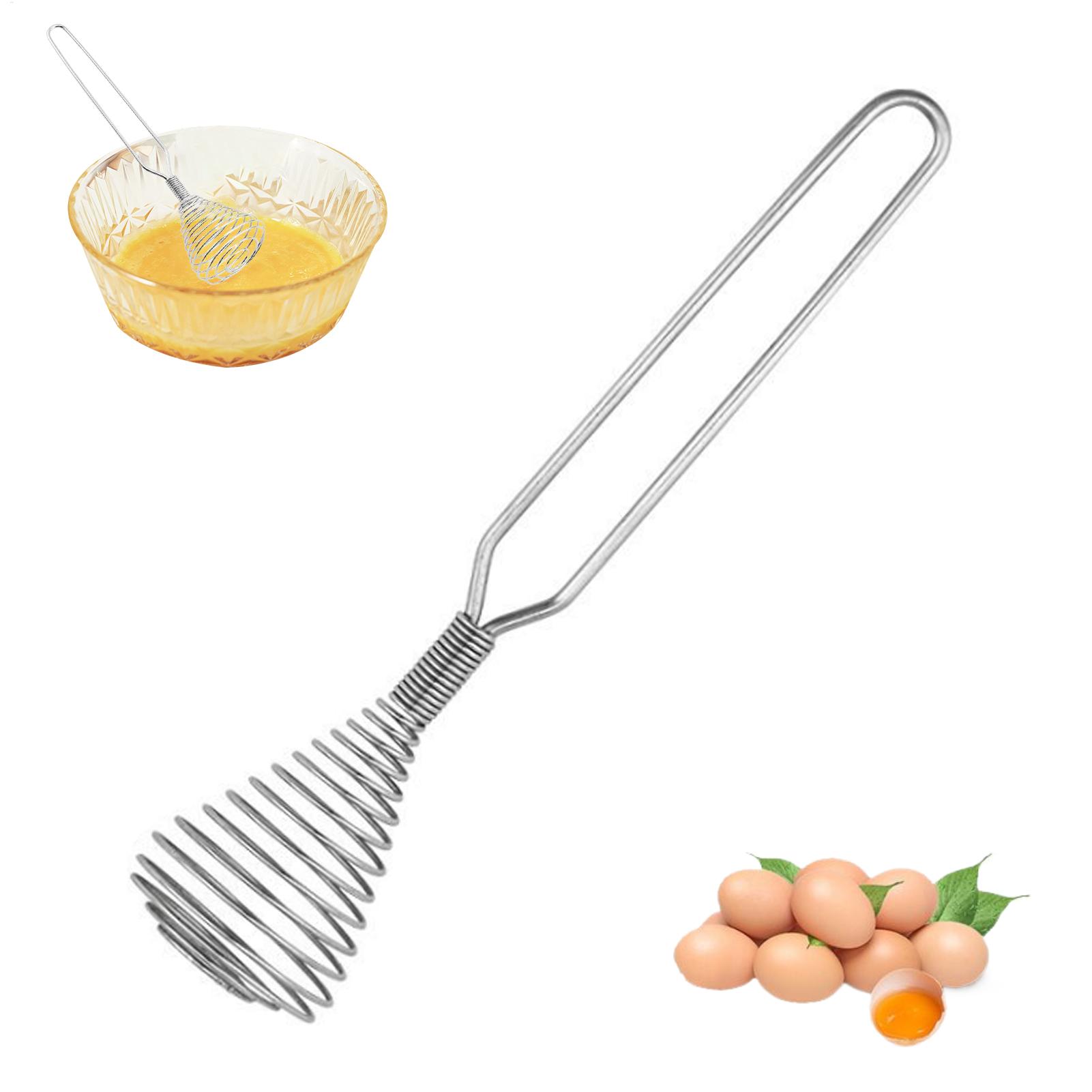 Kitchen Gadgets For Cooking - ステンレス製ハンドウィスク、スプリングコイルエッグビーター、ワイヤーウィスク、キッチンガジェット、料理、ベーキング、ミキシング、ミルク、クリーム、生地の泡立て用