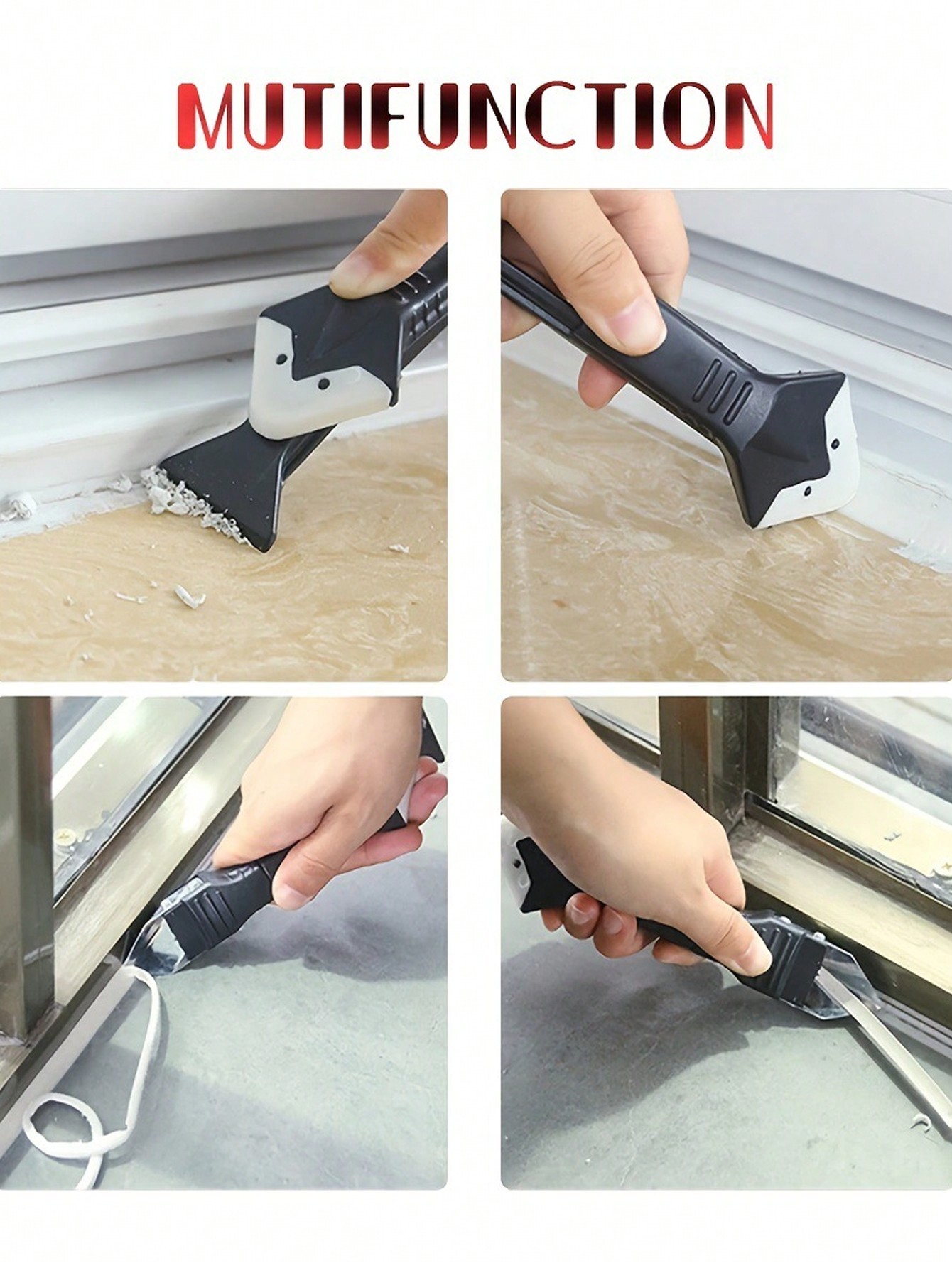 5 in 1シリコン製スパチュラ窓掃除ツール、シーラント除去 - Silicone Spatula Set のレビューと価格