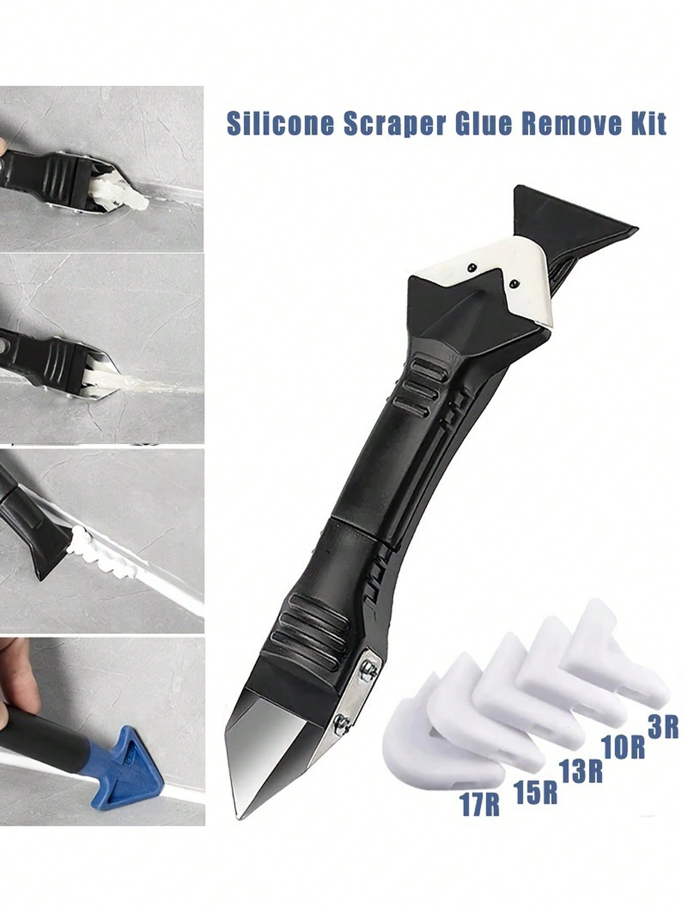 5 in 1シリコン製スパチュラ窓掃除ツール、シーラント除去 - Silicone Spatula Set のレビューと価格
