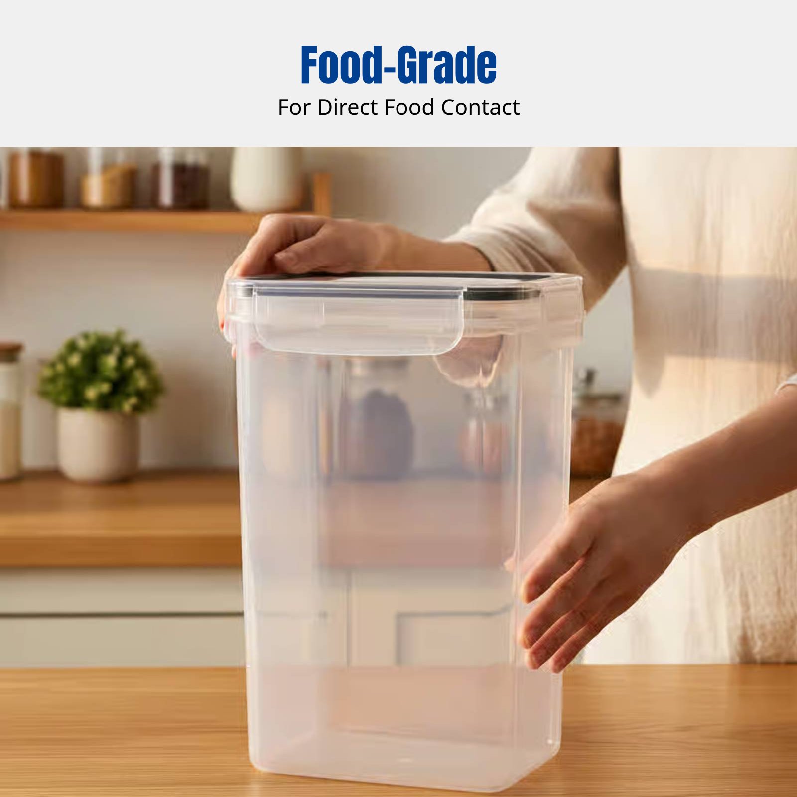 気密食品保存容器セット、大容量、透明、積み重ね可能、冷蔵庫用 - Food Storage Containers のレビューと価格