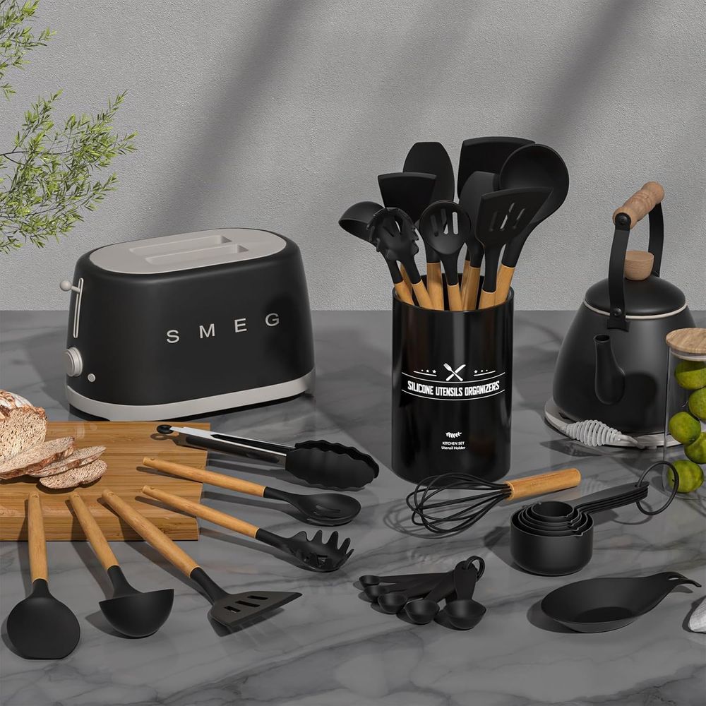 キッチン用品セット - 34個入りシリコン製調理器具セット、 - Kitchen Gadgets For Cooking のレビューと価格