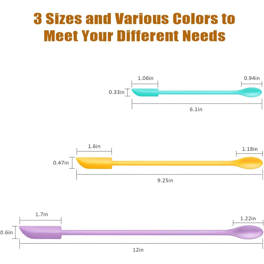 ミニシリコンスパチュラセット - 美容製品やキッチンでの使用 - Silicone Spatula Set のレビューと価格
