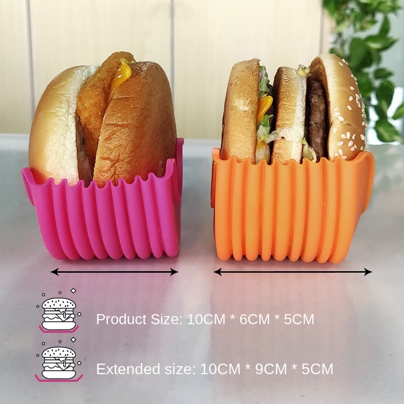 キッチンアクセサリー シリコンハンバーガーホルダー 非接触食 - Kitchen Gadgets Dropshipping のレビューと価格