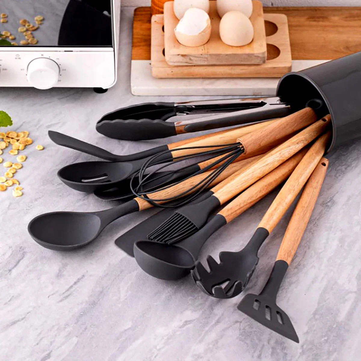 12 個のシリコーン食器セットノンスティック調理器具スパチュ - Silicone Spatula Set のレビューと価格