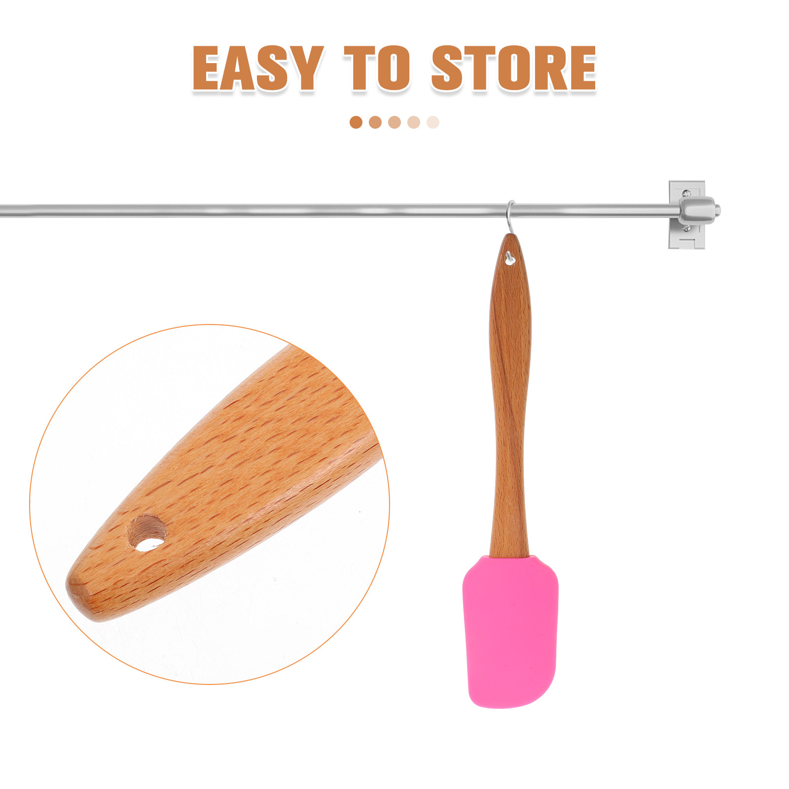 2個セット シリコン製バレンタインスパチュラセット 木製ハン - Silicone Spatula Set のレビューと価格