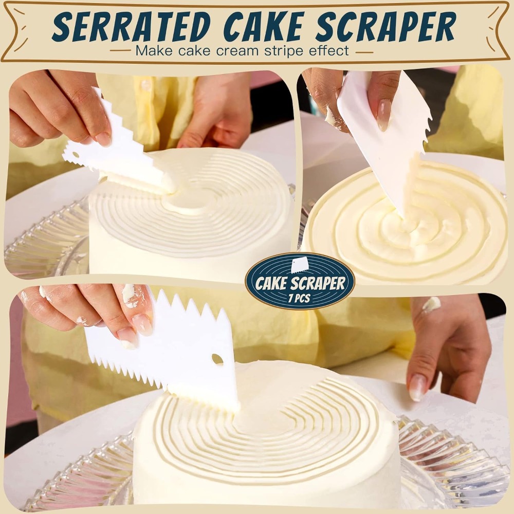 7個入りキッチン生地スクレーパー＆スムーザーセット、ケーキデ - Silicone Spatula Set のレビューと価格
