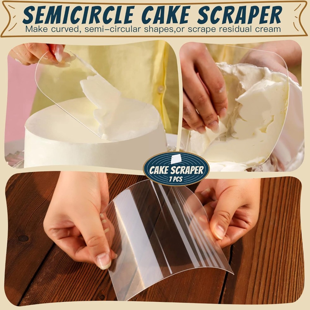 7個入りキッチン生地スクレーパー＆スムーザーセット、ケーキデ - Silicone Spatula Set のレビューと価格