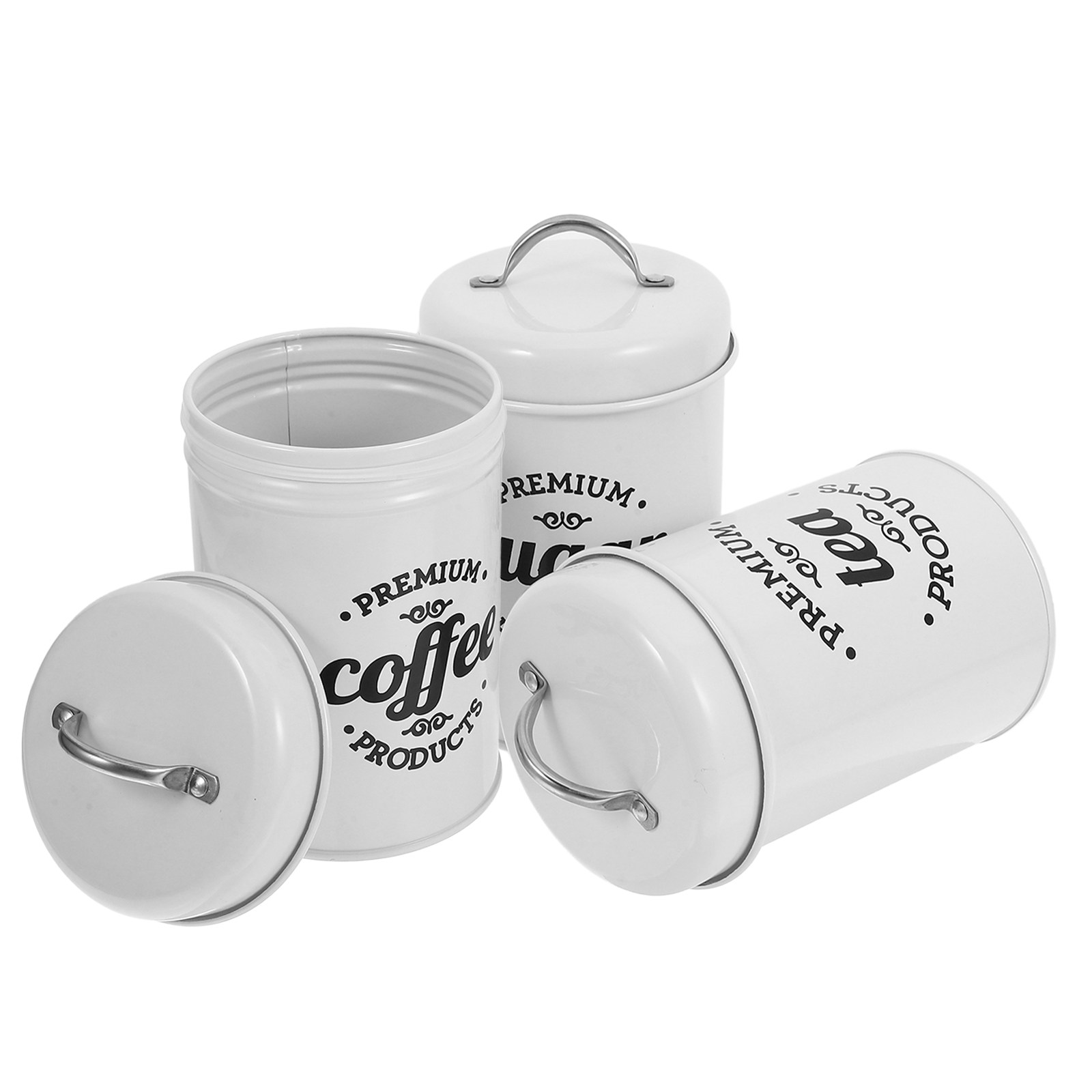 密封された鉄製キャニスターセット エレガントな密閉食品保存容 - Food Storage Containers のレビューと価格