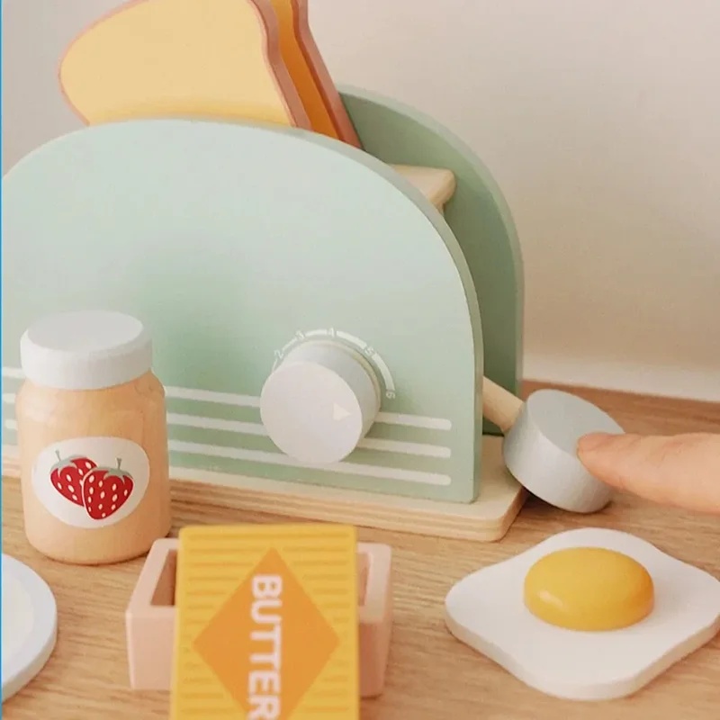 木製シミュレーショントースターおもちゃ キッズごっこ遊びキッ - Kitchen Gadgets Kids のレビューと価格