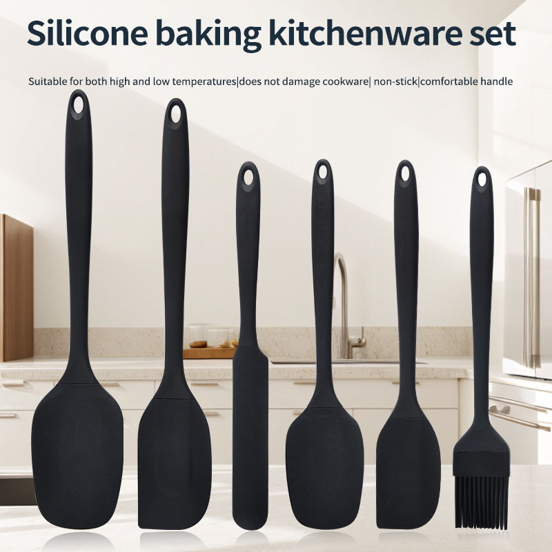 シリコンキッチン用品6点セット、クリームスクレーパー、スパチ - Silicone Spatula Set のレビューと価格