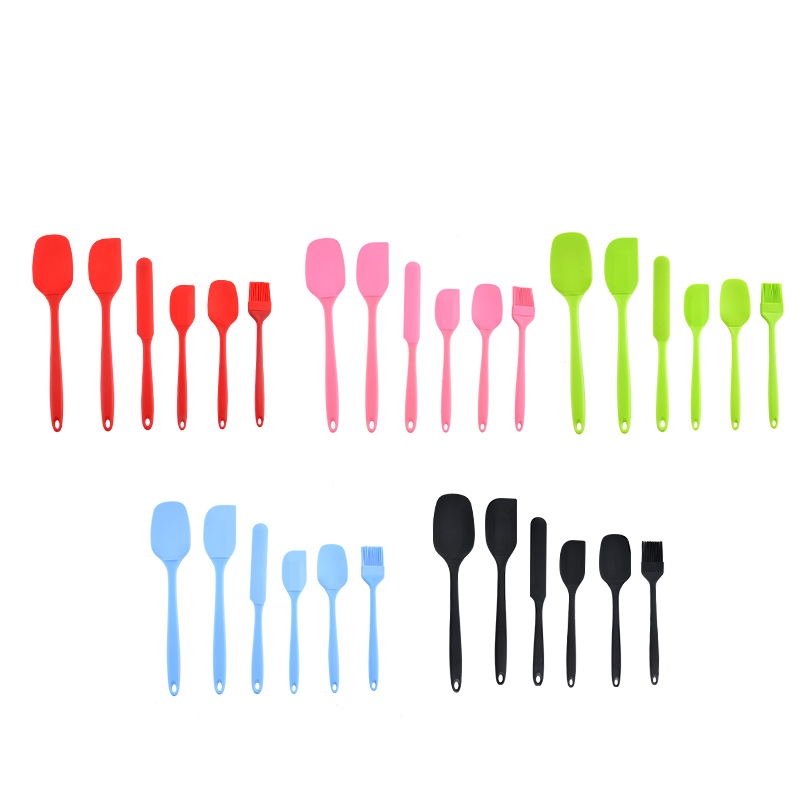 シリコンキッチン用品6点セット、クリームスクレーパー、スパチ - Silicone Spatula Set のレビューと価格