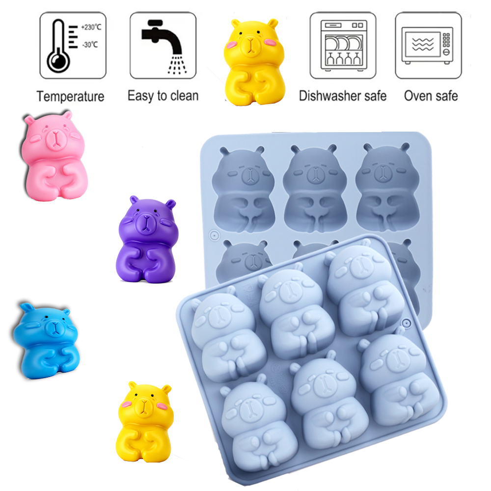 かわいいカピバラの形をしたシリコンケーキ型1個。チョコレート - Kitchen Gadgets For Cooking のレビューと価格