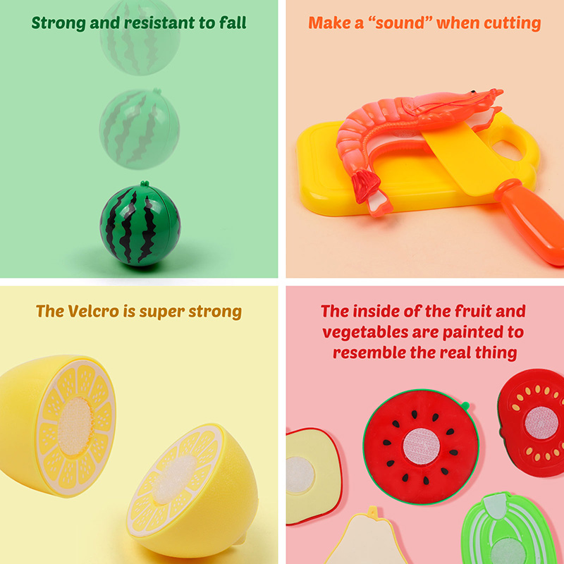 子供のおもちゃ 果物と野菜のカッティングセット 子供用ごっこ - Kitchen Gadgets Kids のレビューと価格