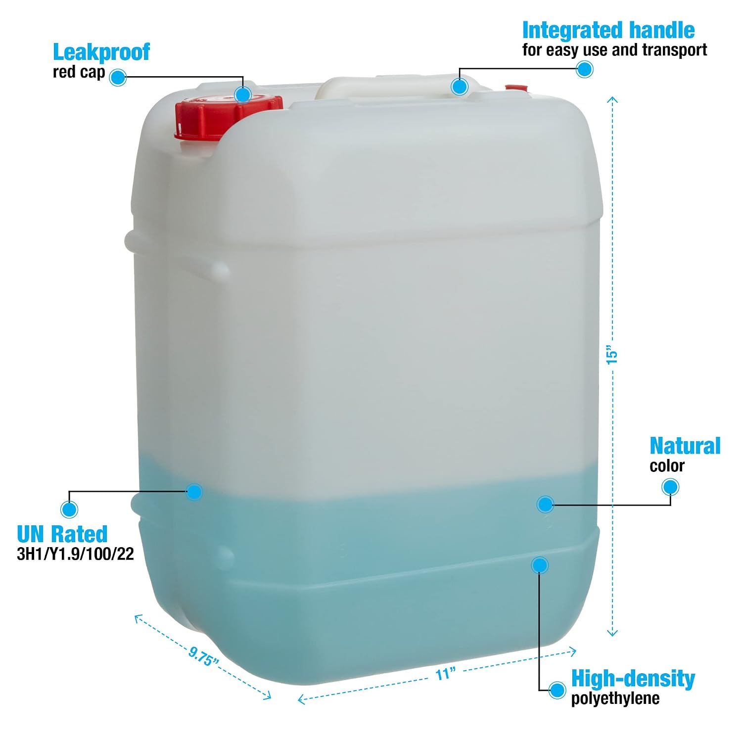 5ガロン積み重ね可能なプラスチックカーボーイコンテナ、漏れ防 - Food Storage Containers のレビューと価格