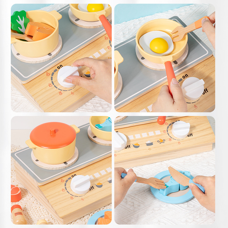 モンテッソーリ早期教育木製子供用シミュレーションキッチンごっ - Kitchen Gadgets Kids のレビューと価格