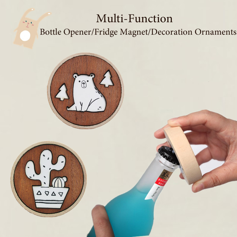 3D木製ビールオープナー,クリエイティブな装飾,キッチン,バ - Kitchen Gadgets Dropshipping のレビューと価格