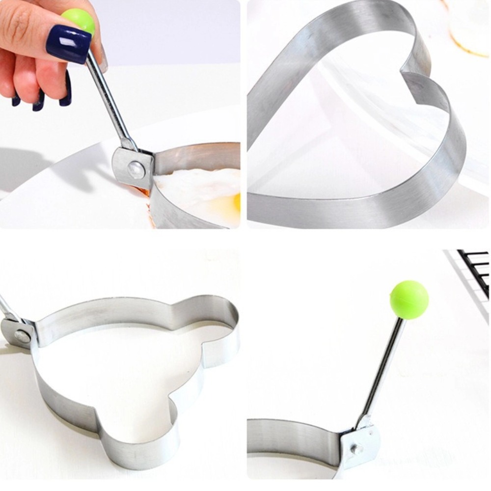 熱売中！クリエイティブなステンレス製ハート型エッグリング型、 - Kitchen Gadgets Kids のレビューと価格