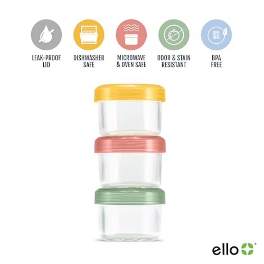 カラーロックガラス製ミールプレップセット、漏れ防止ガラス製食 - Food Storage Containers のレビューと価格