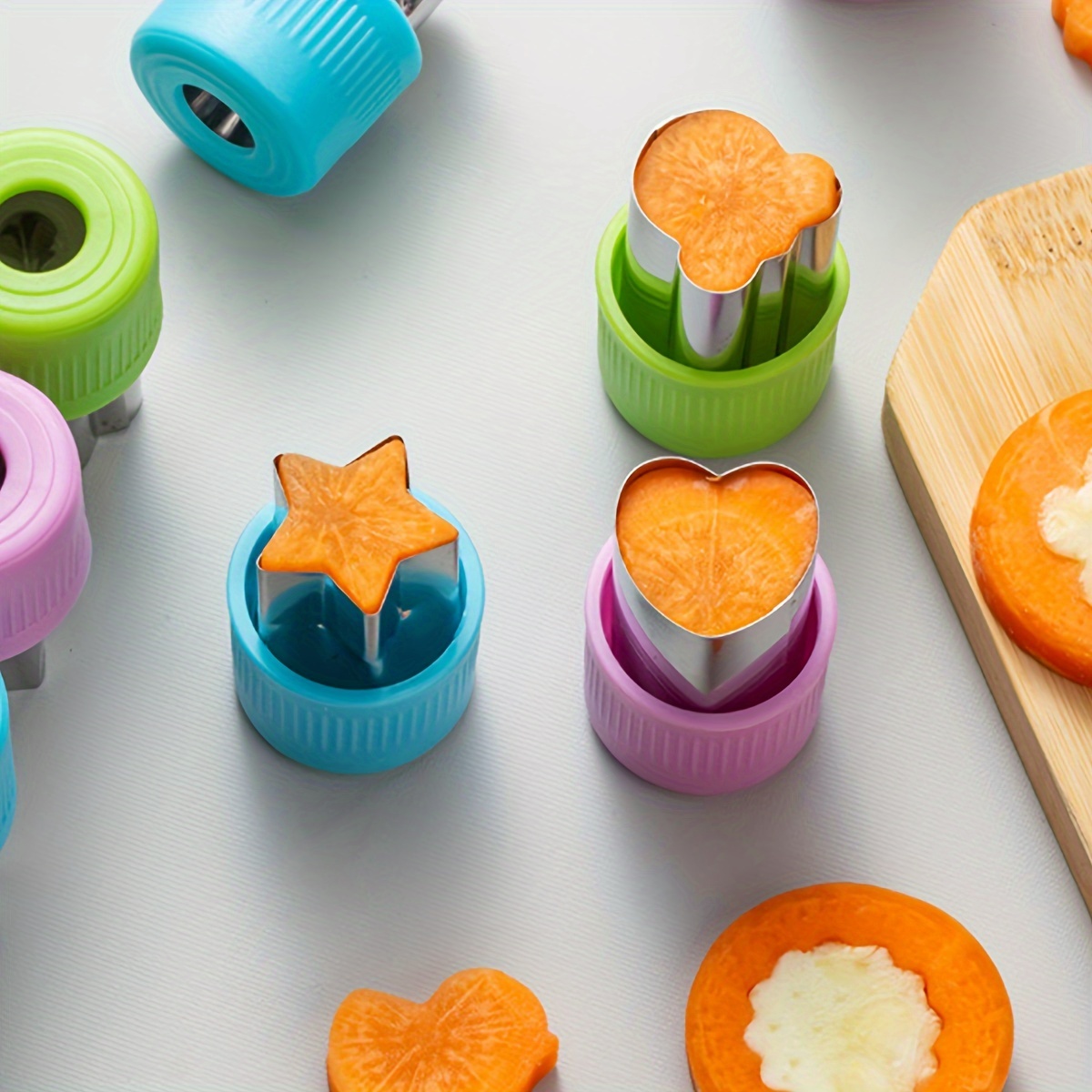 スターハート型野菜カッタープラスチックハンドル3個入りポータ - Kitchen Gadgets For Cooking のレビューと価格