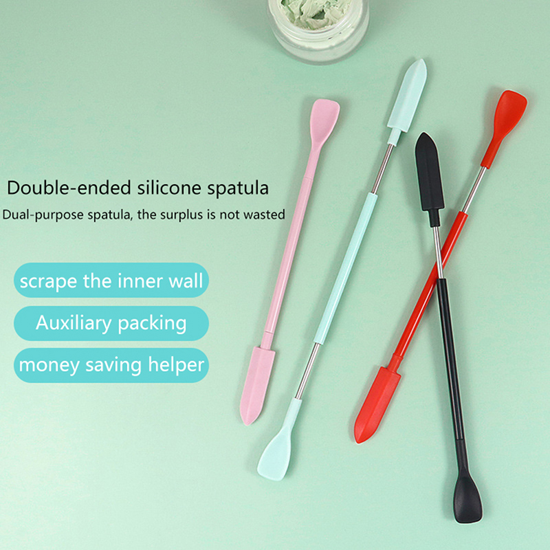 ダブルヘッドシリコンスクレーパーセット,ミニヘラ,メイクアッ - Silicone Spatula Set のレビューと価格
