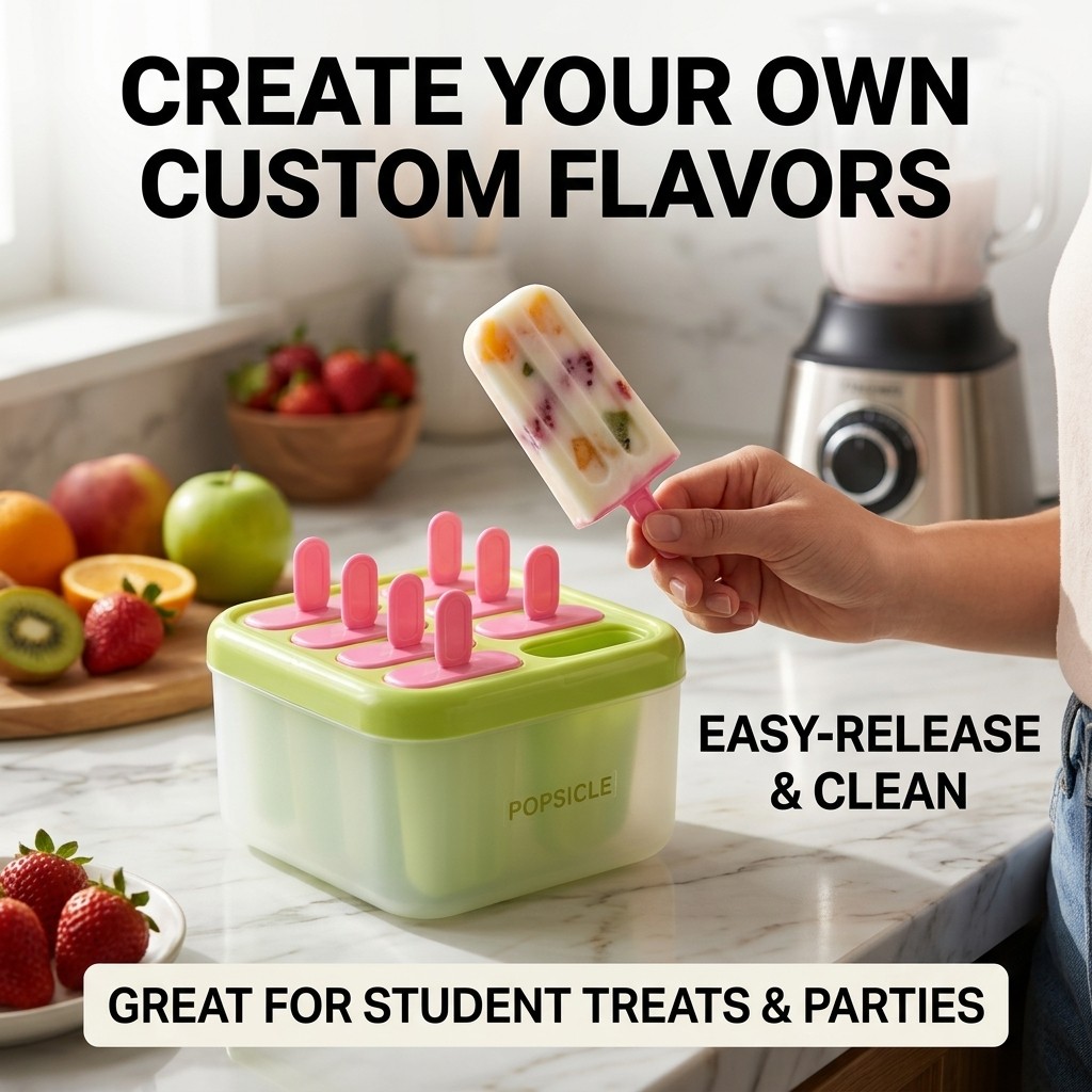 8グリッドプラスチック製アイスキャンディー型 再利用可能なア - Kitchen Gadgets Kids のレビューと価格