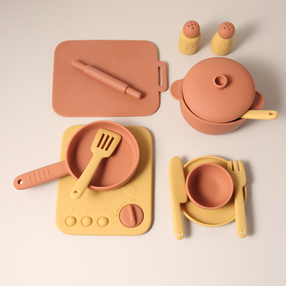 13点セット シリコン製おままごとセット おもちゃ ごっこ遊 - Kitchen Gadgets Kids のレビューと価格