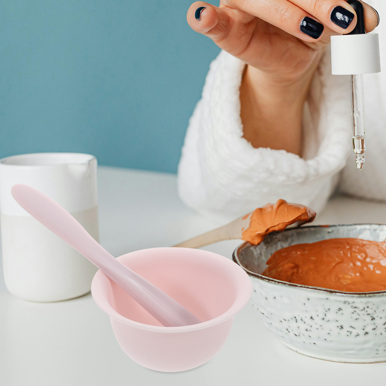 1 セットシリコンフェイスマスクボウルとスパチュラセット D - Silicone Spatula Set のレビューと価格