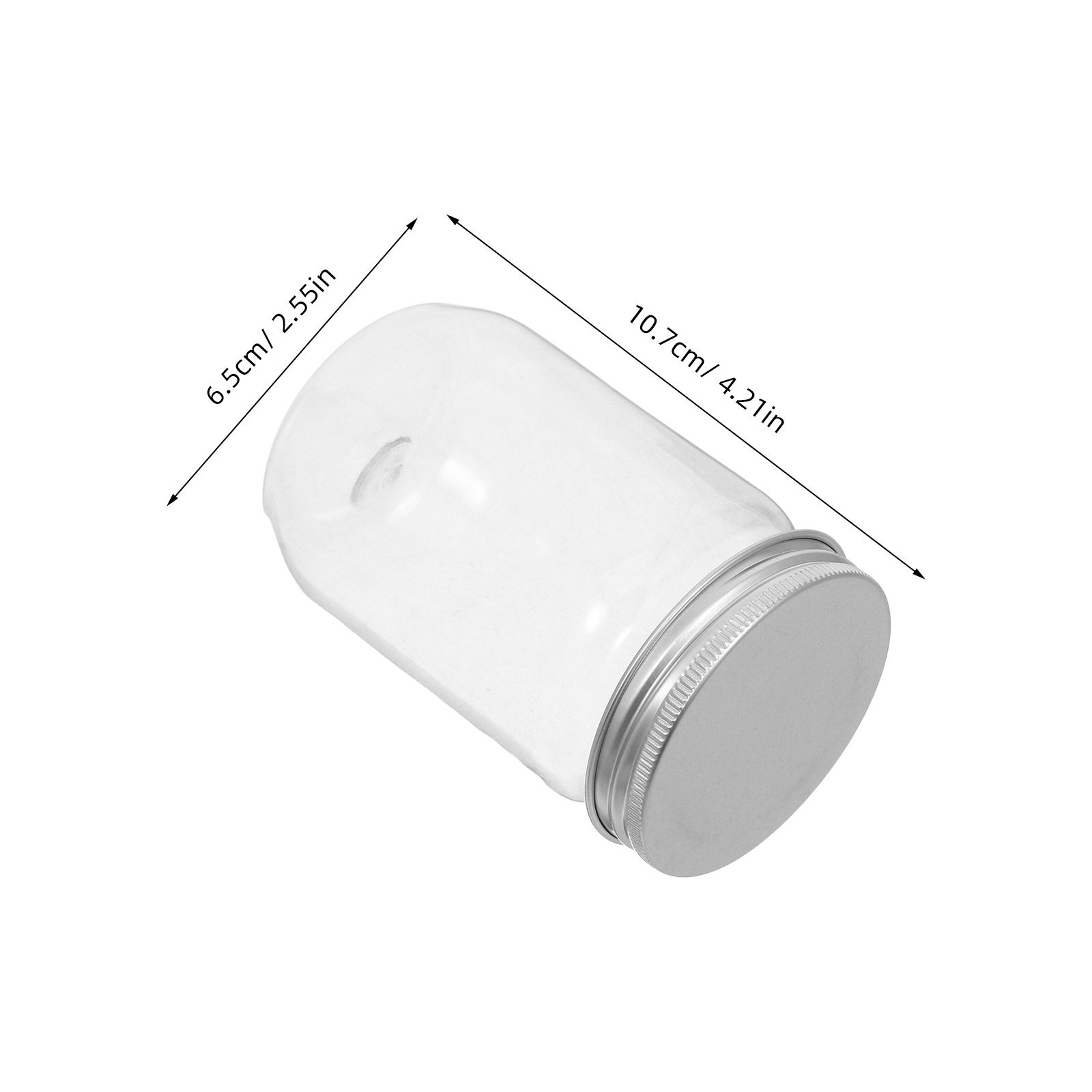 6個入り透明プラスチック製メイソンジャー、気密蓋付き、透明食 - Food Storage Containers のレビューと価格