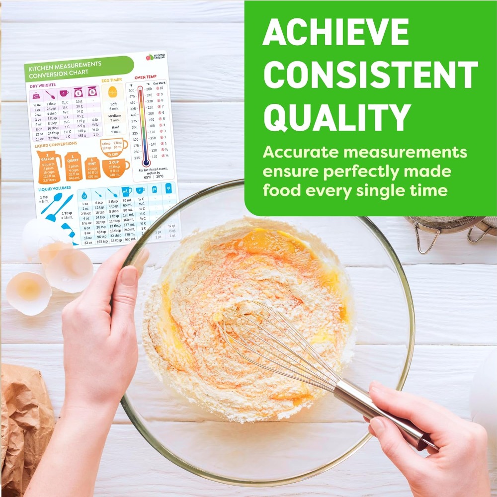 キッチン測定換算表マグネット ベーキング・クッキング用 6x - Kitchen Gadgets For Cooking のレビューと価格