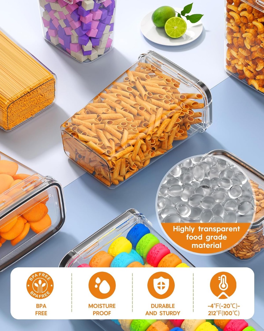 24個入り気密食品保存容器、蓋付き、BPAフリープラスチック - Food Storage Containers のレビューと価格