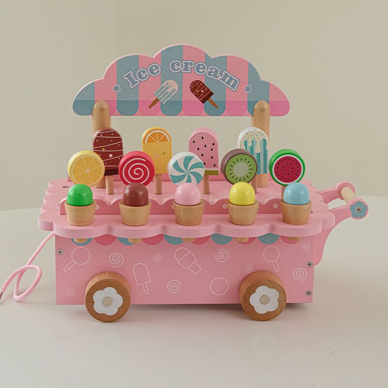 キッズ木製アイスクリームカートおもちゃセット女の子キッチンア - Kitchen Gadgets Kids のレビューと価格